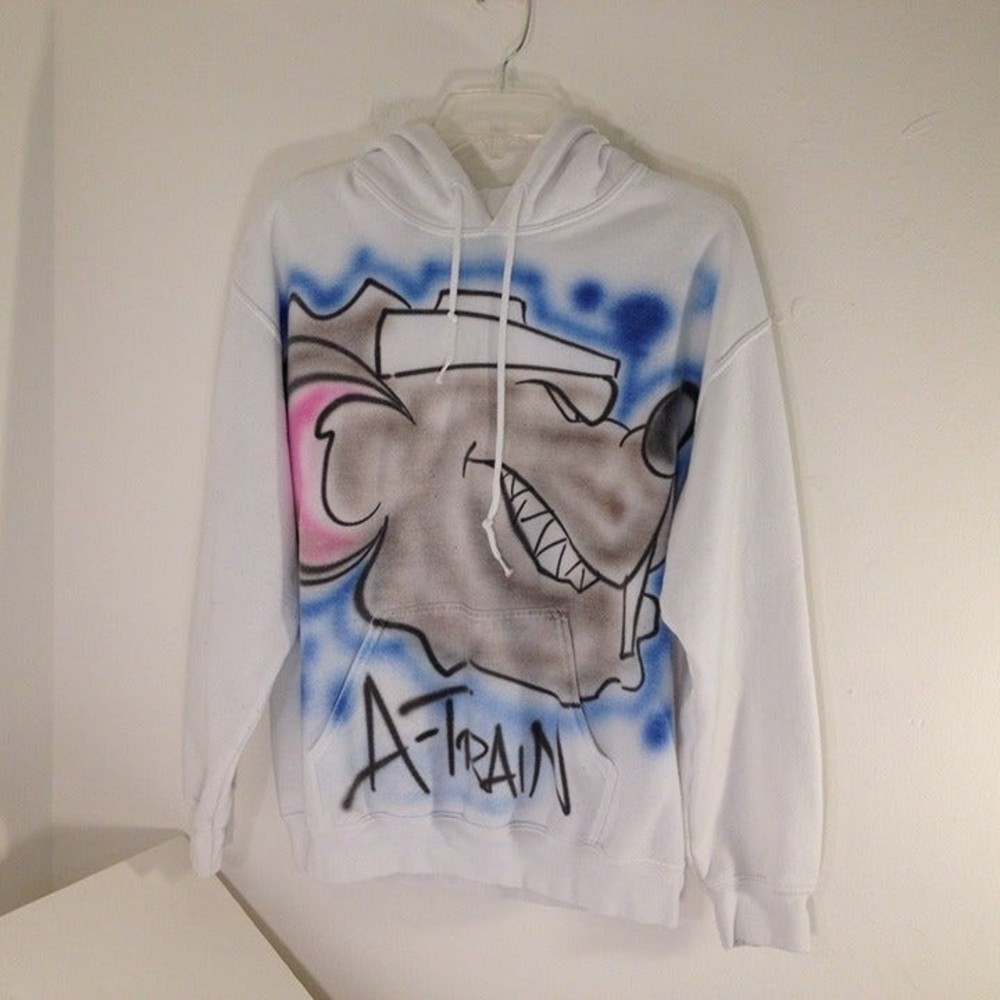 Gildan Graphic Hoodie Pullover Long Sleeve Fleece A-Train Adult Size M